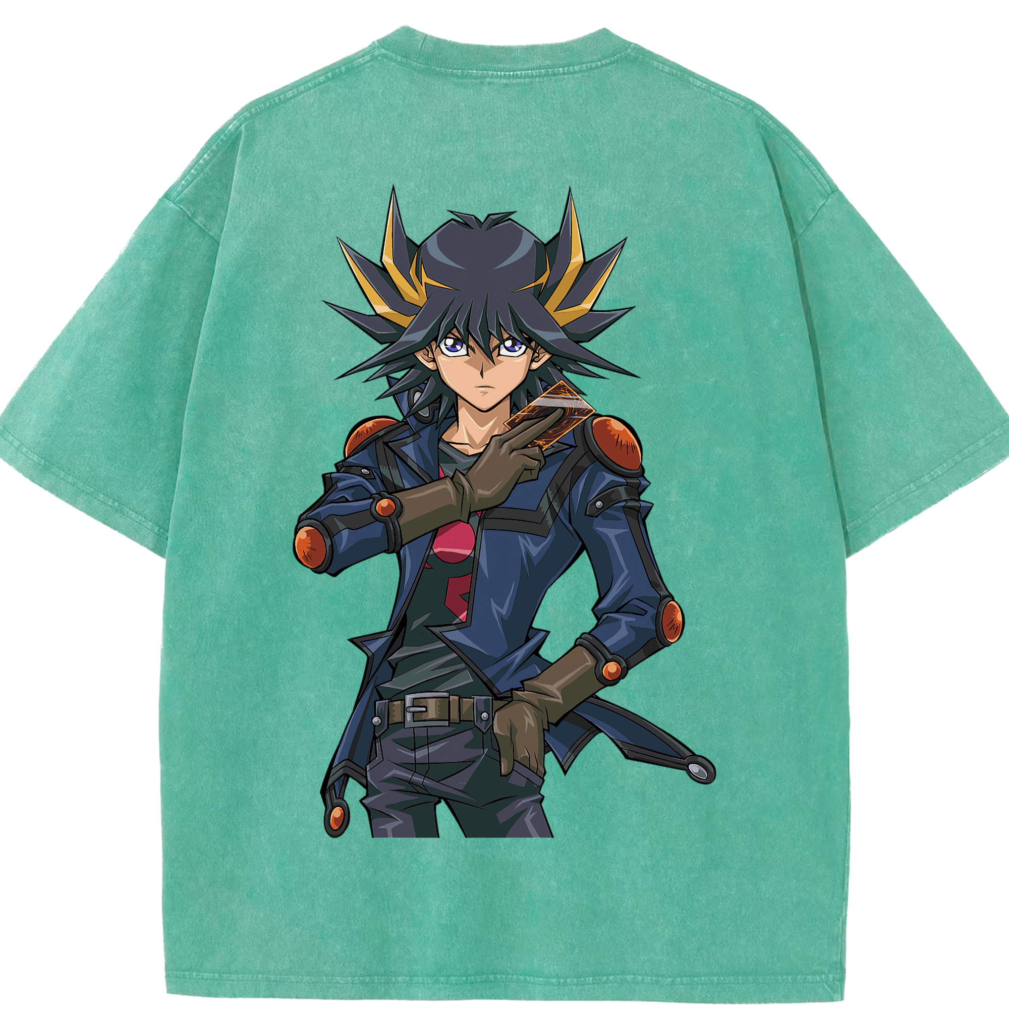 （画像用） 遊☆戯☆王 Yu-Gi-Oh! 綿100% ヴィンテージ風 半袖Tシャツ（背面プリント）